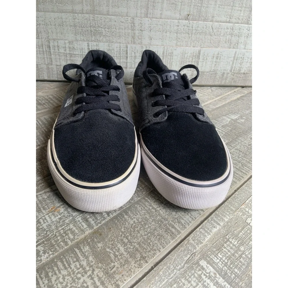 DC Shoes Trase TX Skate Shoe Black Gray ADYS300259 Men's Size‎ 8 Skateboarding